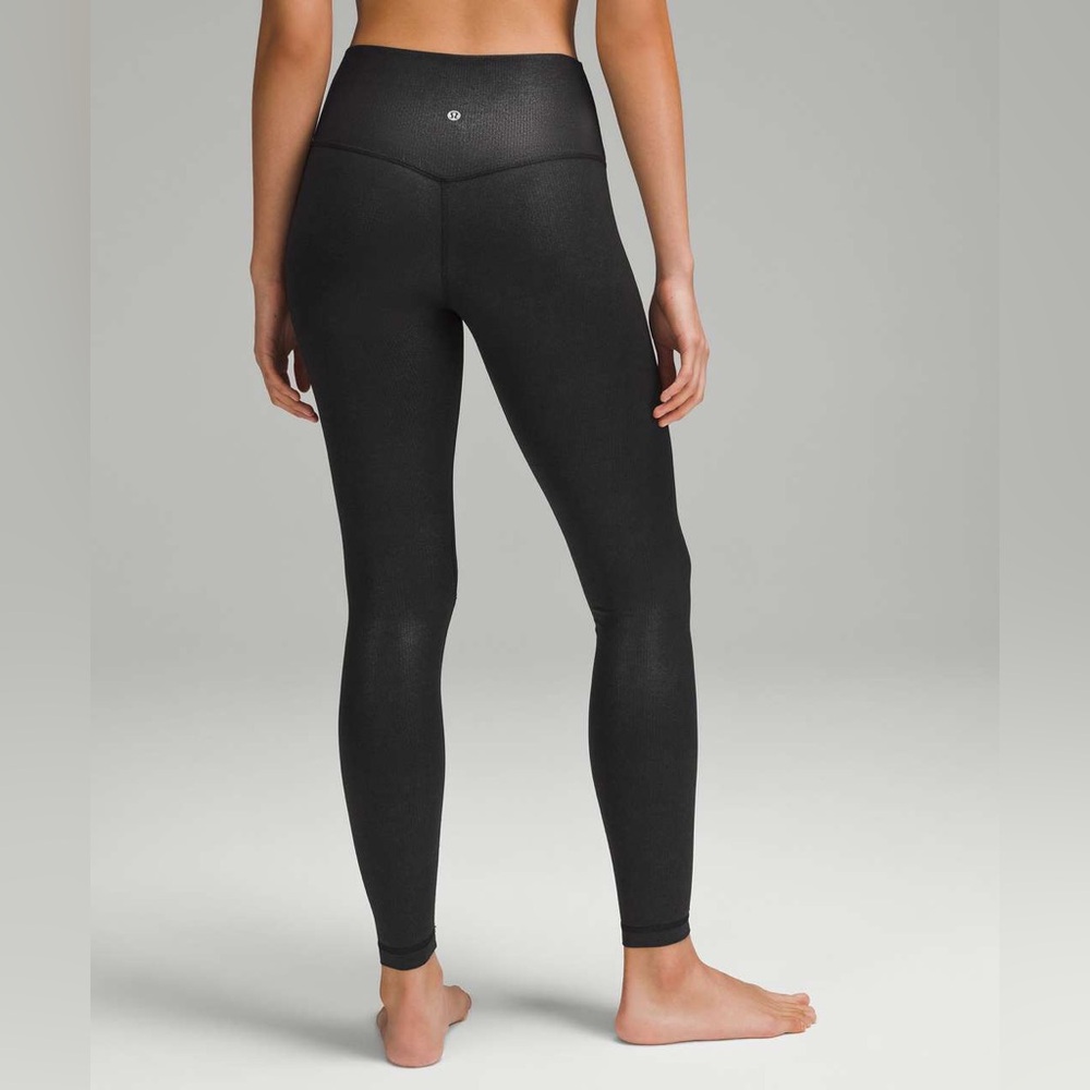 D - Lululemon Align Ribbed High-Rise Pant 28" *Shine
Black
